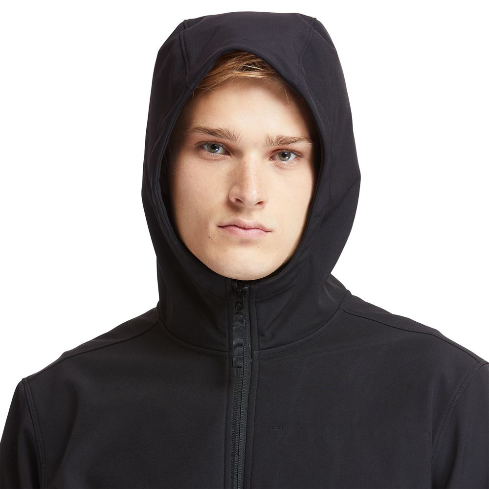 Timberland Μπουφαν Ανδρικα Μαυρα - Mt. Waumbeck Hooded Softshell - Greece 3210748-YW